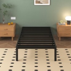 Metallbett LUTEN-JUGY 90x200 Black Big Carremboard Ausstellung