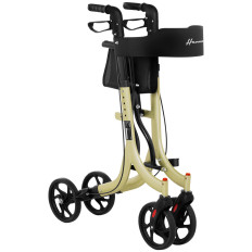 BALKONIK Walker Support for Senior with Sitting and Shopping Bag up to 136kg - Golden