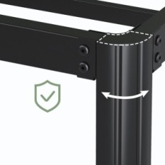 Cama de metal Lutown-Teen 90x200 Preto grande exposição de prancheta