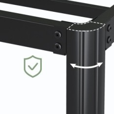 Metallbett LUTEN-JUGY 90x200 Black Big Carremboard Ausstellung