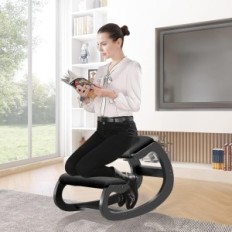 Chaise au genou Preispner Jzy03 ergonomique pour améliorer l'attitude noire