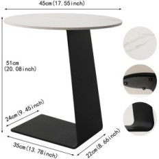 Brukt Cre CRA CRA CRA CRA bordet til metall sofaer med marmor benkeplate