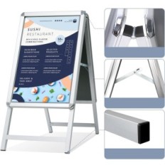 Beschadigde Standnee A1 Buddy Silver Stand voor posters