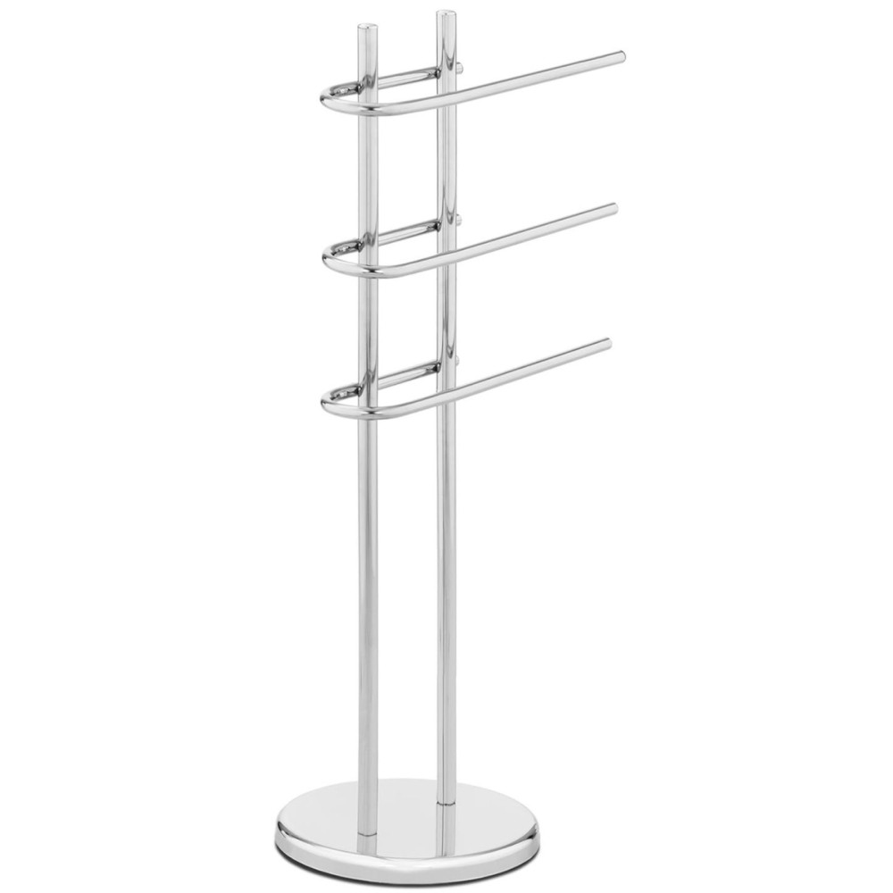 Stand hanger on 3 towels free-standing floor chrome steel