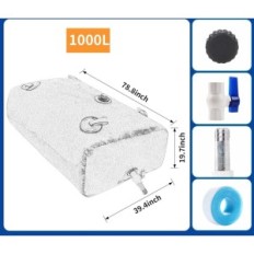 Tanque de agua 1000L Contenedor de emergencia portátil plegable