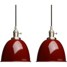 Guida Lampada semi-circolare Fansthy Fhansthy Red in Loft Style 2 PCS