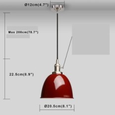 Palīdzības lampas daļēji apkārtraksts Phansthy Red in bēniņu stilā 2 gab
