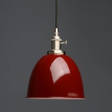 Aide Lampe Phaline semi-circulaire rouge dans le style loft 2 pcs