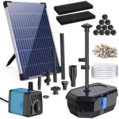 Solfilter för fakturering 12W damm med pump 605l / h 5m utställning