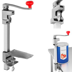 Ouvre-boîte professionnel à fixer au plan de travail jusqu'à 34 cm.