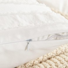 Ελλιπής πυροβόλησε στο πάπλωμα 135x200 cm2. Boho ashanlan λευκό