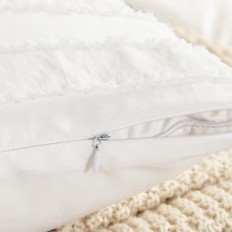 Ελλιπής πυροβόλησε στο πάπλωμα 135x200 cm2. Boho ashanlan λευκό