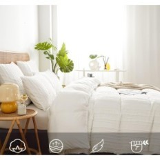 Nepopolna poking na odeja 135x200 cm 2 kos. Boho Ashanlan White