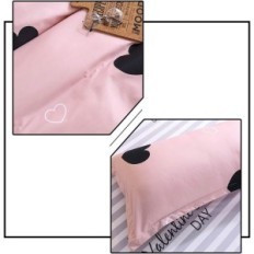 Barnas sengetøy Ashanlan 2-El Pink 135x200 + 80x80 Hjerte tema