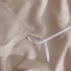 Ropa de cama de microfibra 200x200 cm 3 piezas Ashanlan con cremallera, caqui / taupe