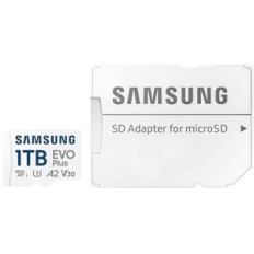 Samsung 1TB microSDXC EVO Plus klass 10 U3 V30 A2-mälukaart adapteriga