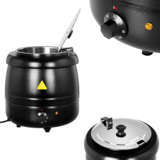 Electric cauldron pot for soup 10 l black
