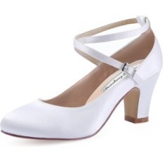 Häät kengät naisille Duosheng Elegantti Satin Ecru R.39 Näyttely