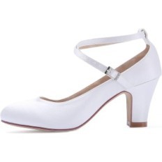 Vestuvių batai moterims duosheng elegantiškas satino Ecru R.39 paroda