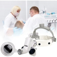 Dental medical magnifier 3.5x420mm With LED 5W lamp Adjustable pupil distance