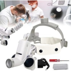Dental Medical Lupe 3.5x420mm Mit LED 5W-Lampe einstellbarer Pupillenabstand