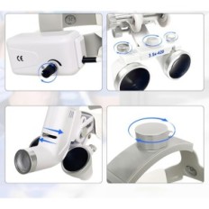 Dental Medical Magnifier 3.5x420mm Med LED 5W lampe justerbar elever afstand