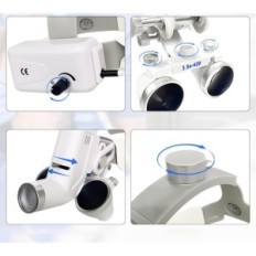 Dental Medical Magnifier 3.5x420mm Med LED 5W lampe justerbar elever afstand