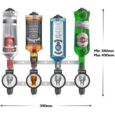 Alkoholdispenser til 4-flasker. Optics bar. Professionel suspenderet