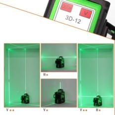 Láser láser dañado / usado 3x360 ° geevorks 12 líneas verdes