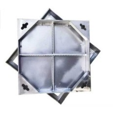 Auditluik. Waarnemer. 30x30 cm. Roestvrijstalen vierkante dekking met frame verzonken