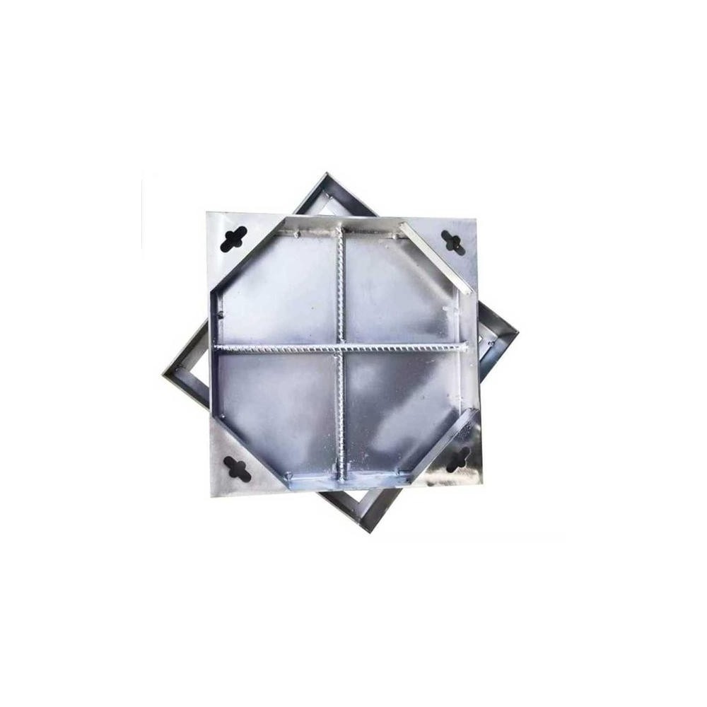 Audit hatch. Observer. 30x30 cm. Stainless steel square cover with frame recessed