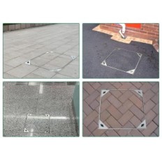 Audit hatch. Observer. 30x30 cm. Stainless steel square cover with frame recessed