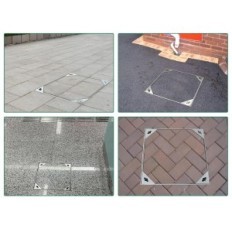 Audit-Luke. Betrachter. 30x30 cm. Edelstahl-Square-Abdeckung mit Rahmeneinbau