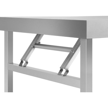 Rostfritt stål catering bord vikning 100 x 60 cm