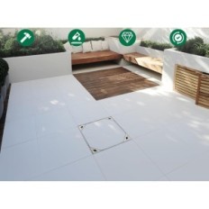 Audit Hatch. Osservatore. 30x30 cm. Stainless steel square cover with frame recessed