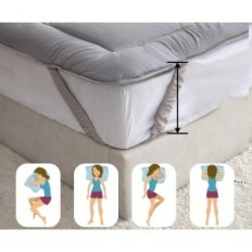 Matratze Protector 140x200 cm Threads für Bettwatte grauwasch