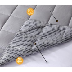 Matratze Protector 140x200 cm Threads für Bettwatte grauwasch