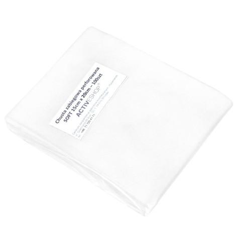 Jednokratni kirurški šalovi perforirani, 100 komada 15x20 cm bijeli — pakiranje