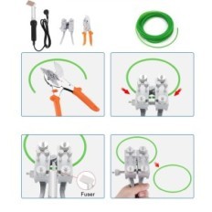 Elektromos szigetelőanyag kerek PU szalagokhoz forrasztóvágóval és fogóval