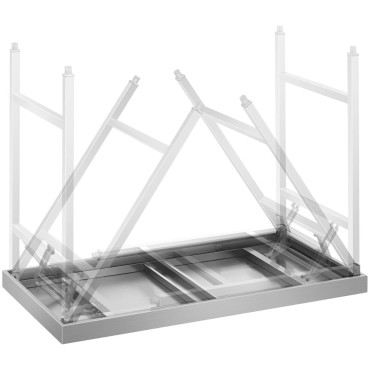 Rostfritt stål catering bord vikning 100 x 60 cm