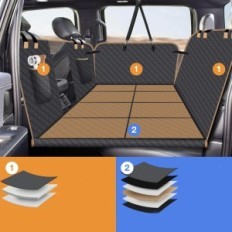 Cubierta de la estera del perro para el asiento del coche trasero impermeable Lekspring BP-682029BKL01