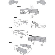 Pokrowiec na sofę narożną Friheten prawy HomeTown Market beżowy