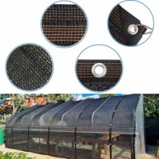 Usado 95% grade de sombreamento com ilhós 4x6m para gazebo e plantas
