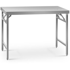 Tavolo da cucina in acciaio inox Pieghevole 120 x 60 cm
