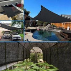 Használt Shading rács 95%, 4x6m hálószem bézs pavilon és prérifarkas növények