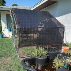 Gebruikt 95% Shading Grid met 4x6m oogje voor gazebo en pennen planten