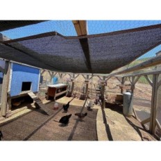 Használt Shading rács 95%, 4x6m hálószem bézs pavilon és prérifarkas növények