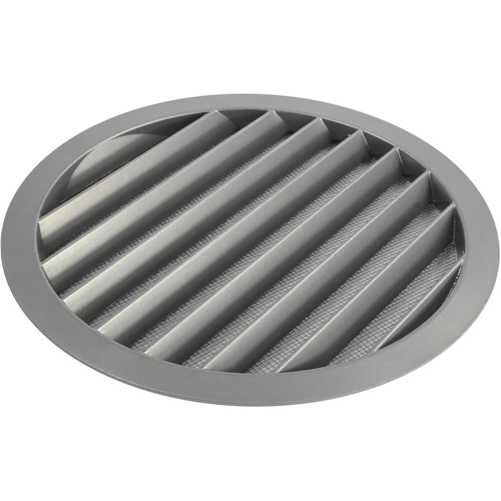 Aluminum ventilation grille 250mm gray with mesh for bathroom / kitchen