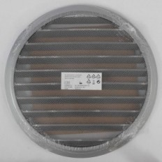 Aluminium ventilationsgaller 250mm grå med mesh för badrum / kök