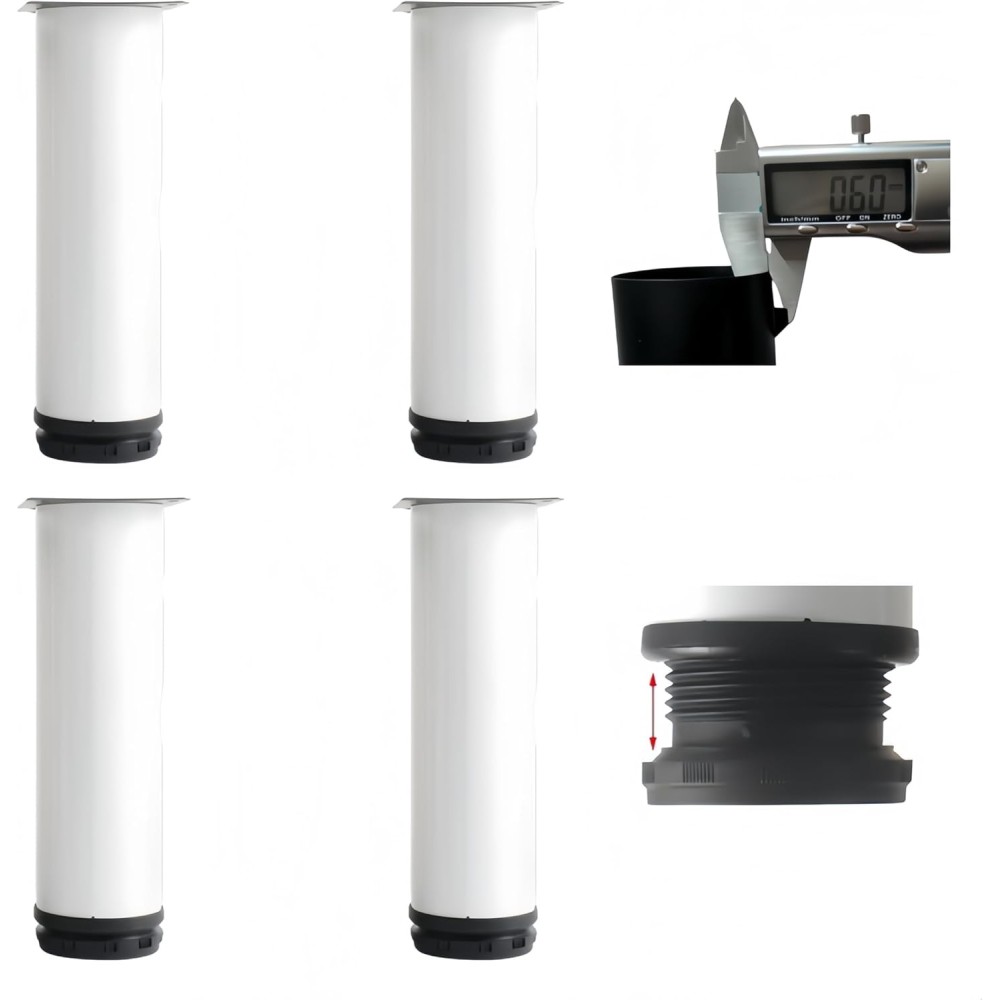 Gambe mobili Miguwor bianco 30 cm per tavoli e armadi